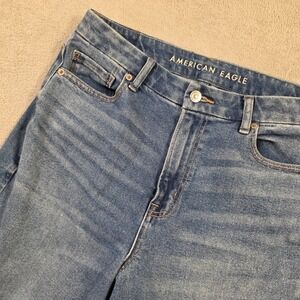 American Eagle Jeans Womens 32x28 Blue Curvy Mom High Rise Denim Skater 506